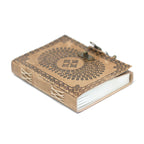 Carnet en Cuir – Mandala Bleu – 18×13 cm