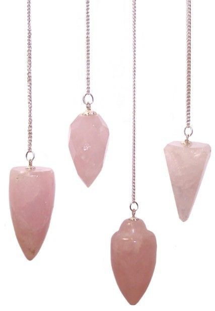 Pendule Divinatoire en Quartz Rose