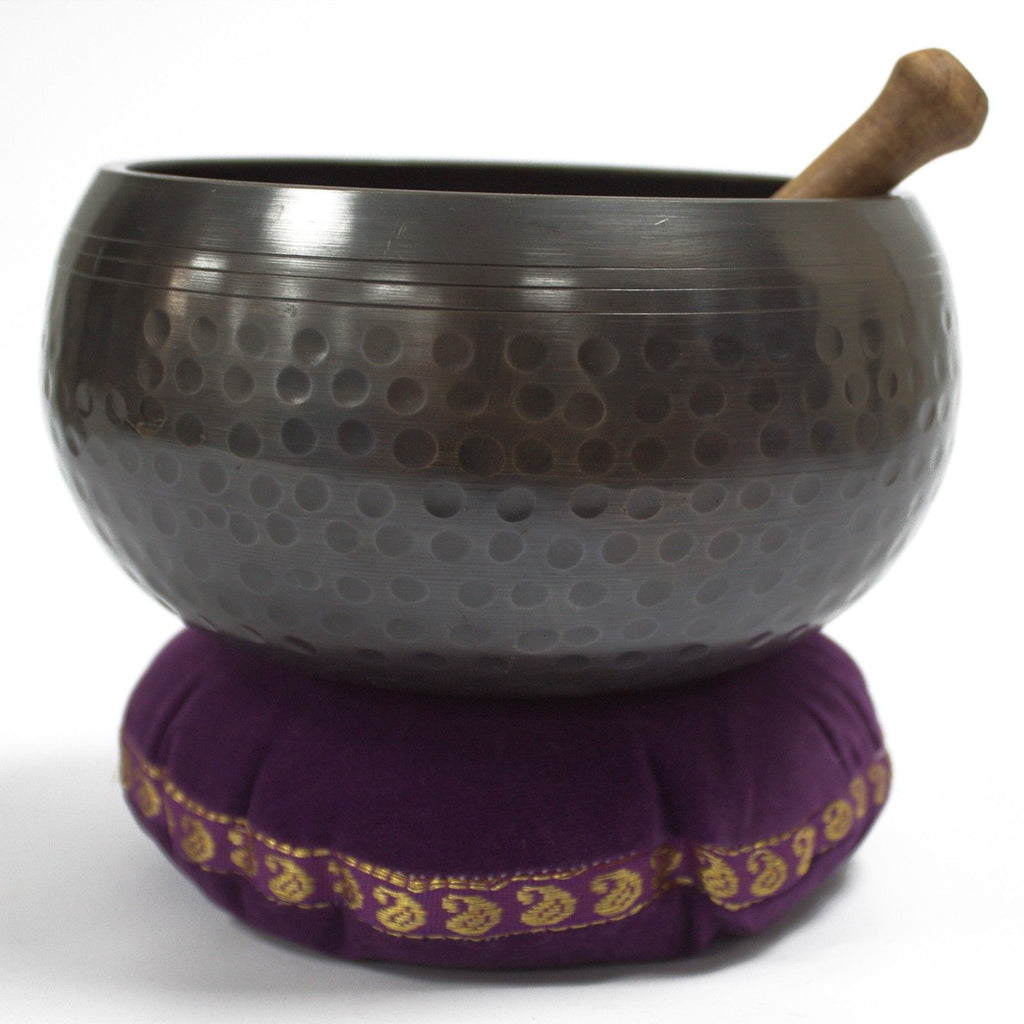 Coussin de Bol Tibétain en Velours – 16 cm