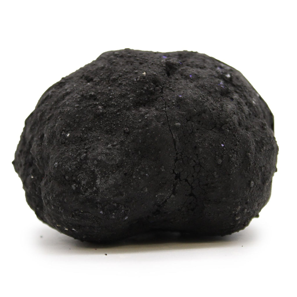 Géode de Calcite Colorée – Roche Noire & Bleu