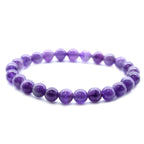 Bracelet Mala – Améthyste – Pierres Rondes