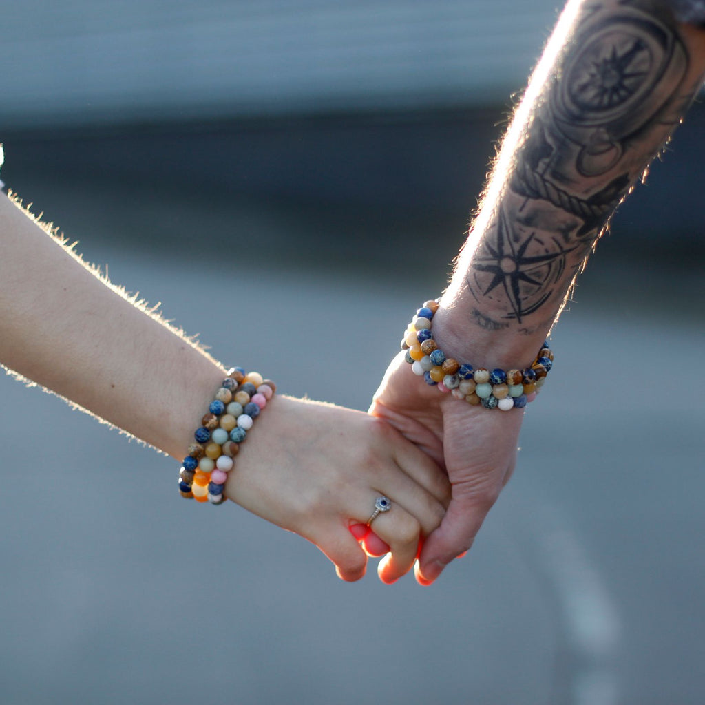 Set de 2 Bracelets d'Harmonie – Pierres Arc-en-Ciel