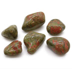 Lot de 6 Grosses Pierres Roulées – Unakite (Afrique)