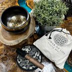 Coffret Bol Tibétain Gravé – Fleur de Vie – 14 cm