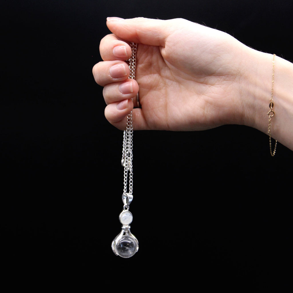 Pendentif Pointe – Quartz Rose (Petit Format)