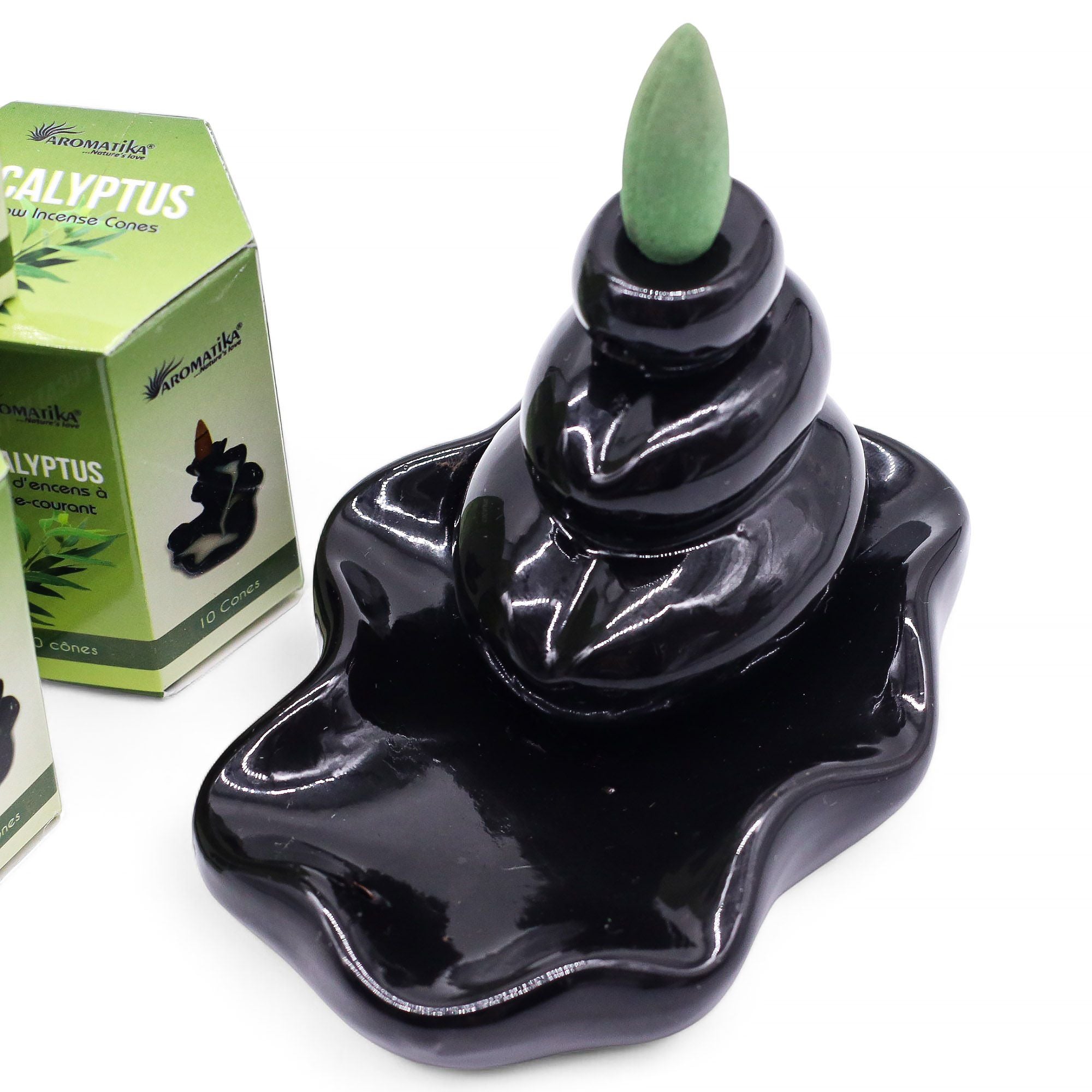 Encens Cônes Backflow – Masala Eucalyptus (Aromatika) – Étui de 10