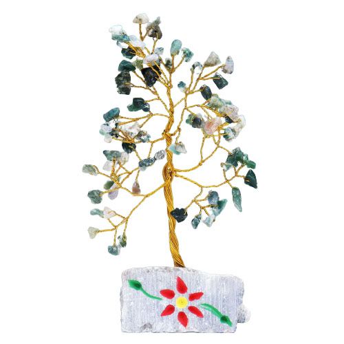 Arbre de Gemmes Indien – Agate Mousse – 80 Pierres