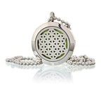 Collier Diffuseur d'Aromathérapie – Fleur de Vie – 25 mm