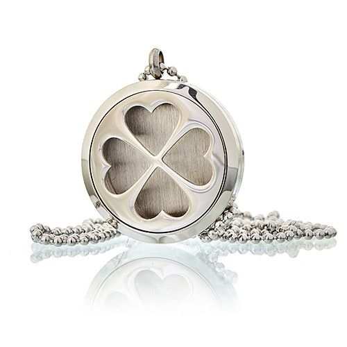Collier Diffuseur d’Aromathérapie – Trèfle à Quatre Feuilles – 30 mm