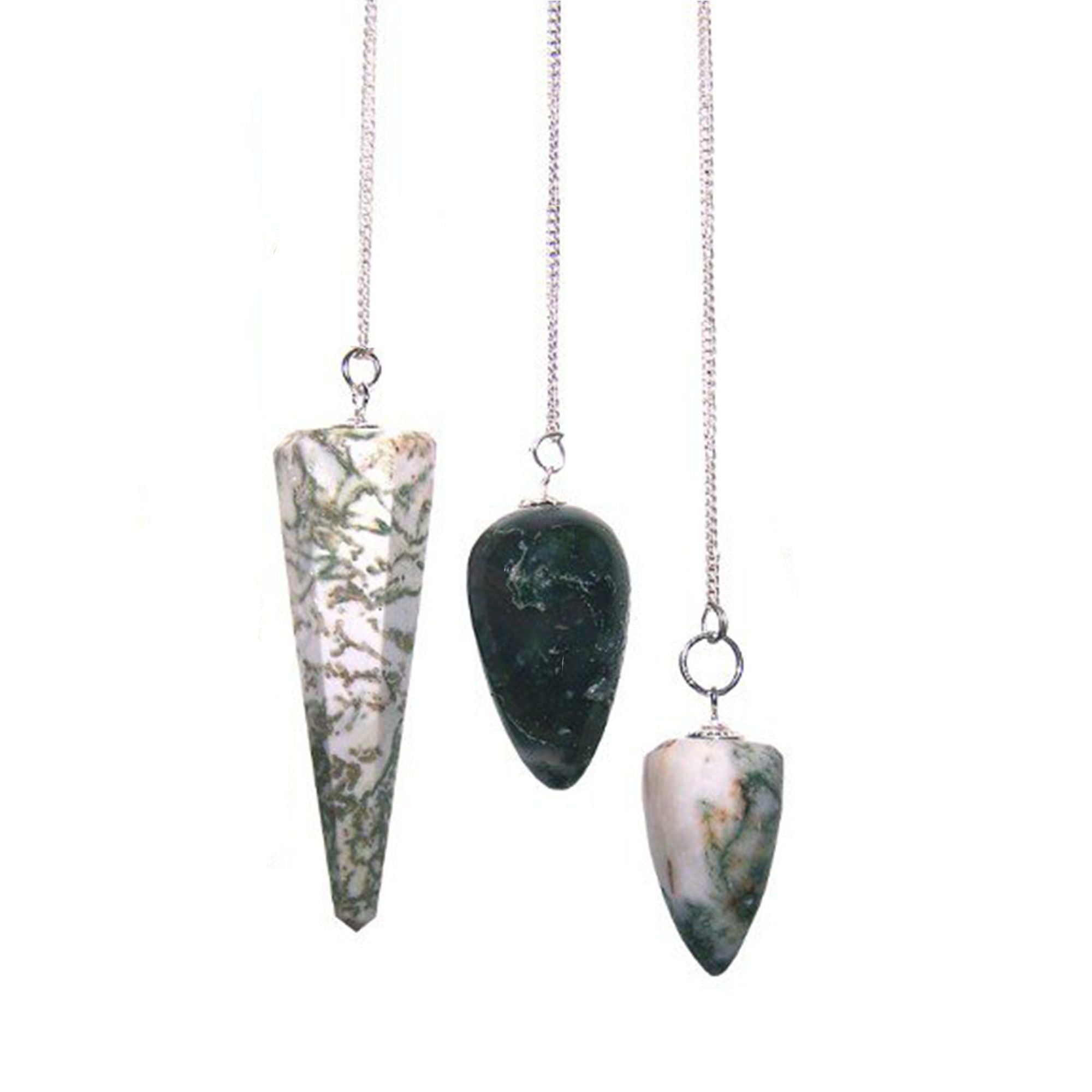Pendule Divinatoire en Agate Arbre