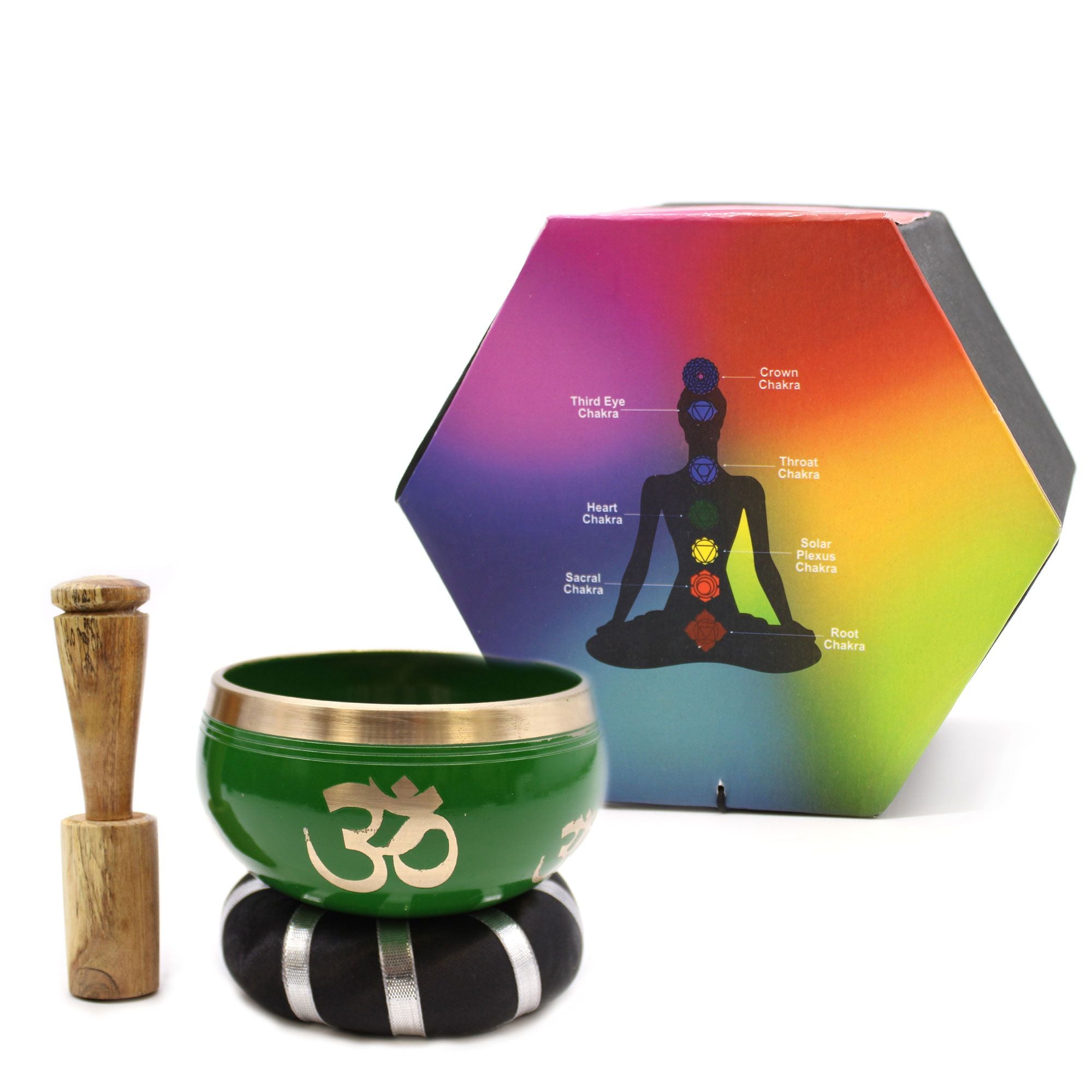 Set Bol Tibétain Coffret – Arbre de Vie – Vert – 10,7 cm