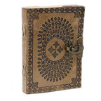 Carnet en Cuir – Mandala Bleu – 18×13 cm