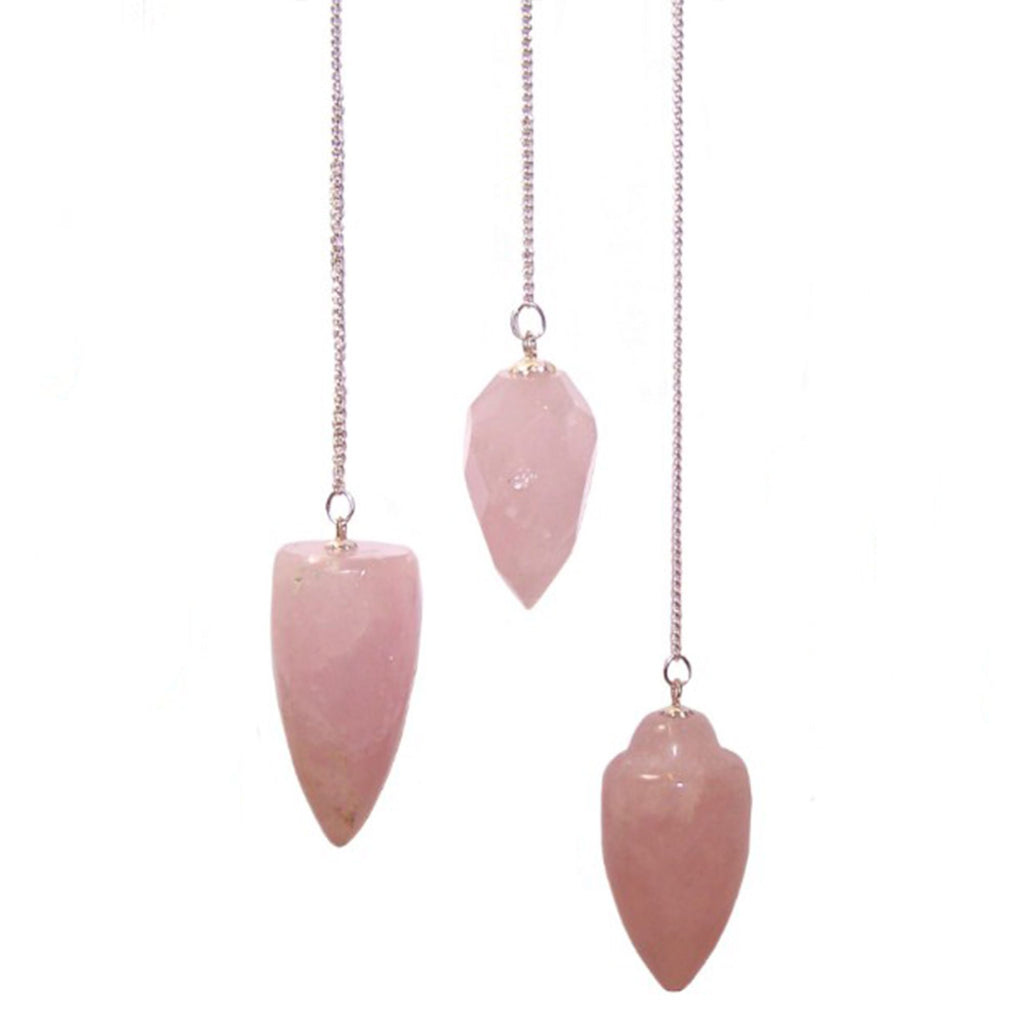 Pendule Divinatoire en Quartz Rose