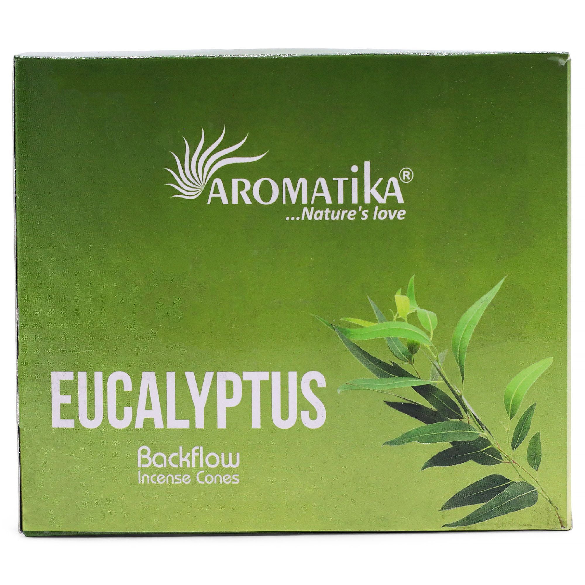 Encens Cônes Backflow – Masala Eucalyptus (Aromatika) – Étui de 10