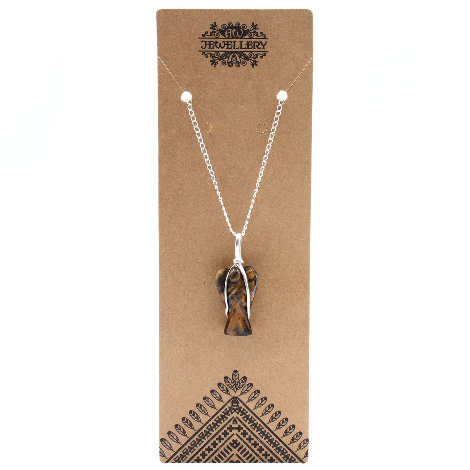 Pendentif Ange Gardien – Œil de Tigre