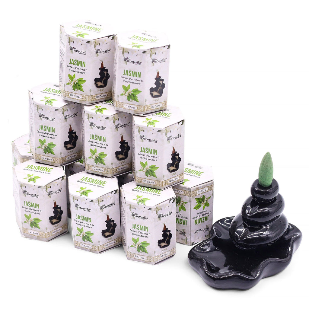 Encens Backflow Masala – Jasmin (10 cônes)