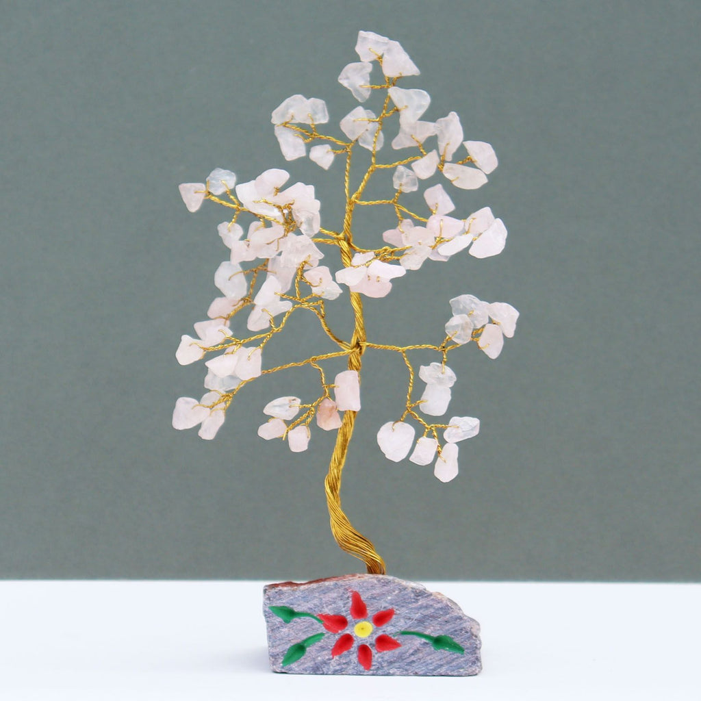 Arbre de Gemmes Indien – Quartz Rose – 80 Pierres
