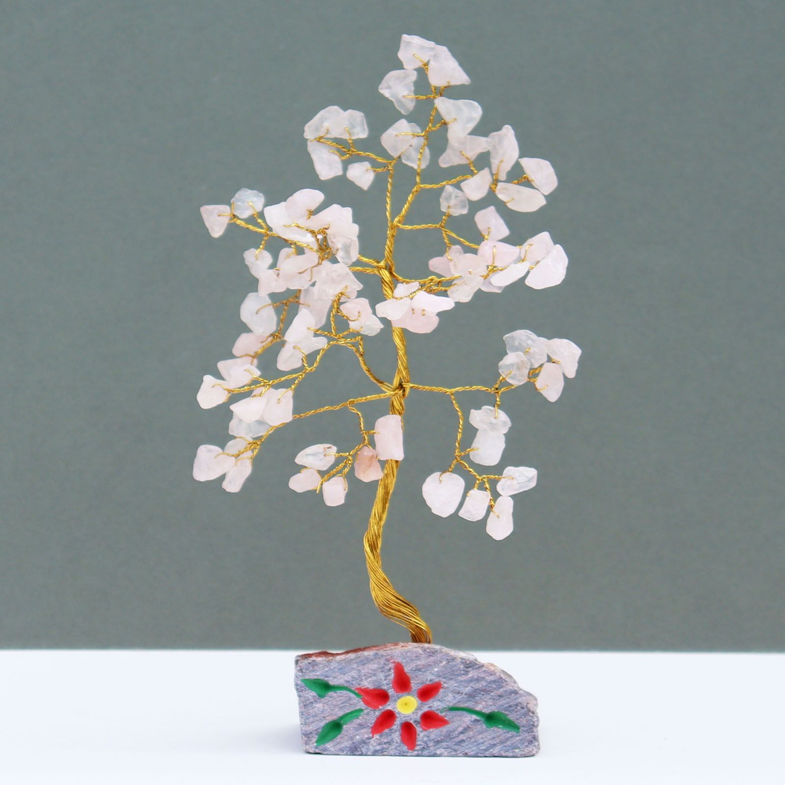 Arbre de Gemmes Indien – Quartz Rose – 80 Pierres