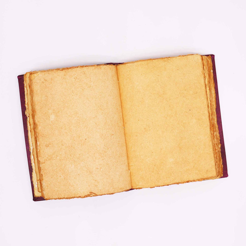Grand Carnet en Cuir – Hamsa & Zinc – 200 pages Deckle – 26×18 cm