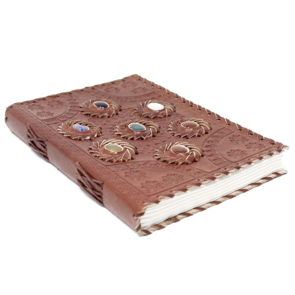 Carnet en Cuir – 7 Chakras – 22,5×15 cm