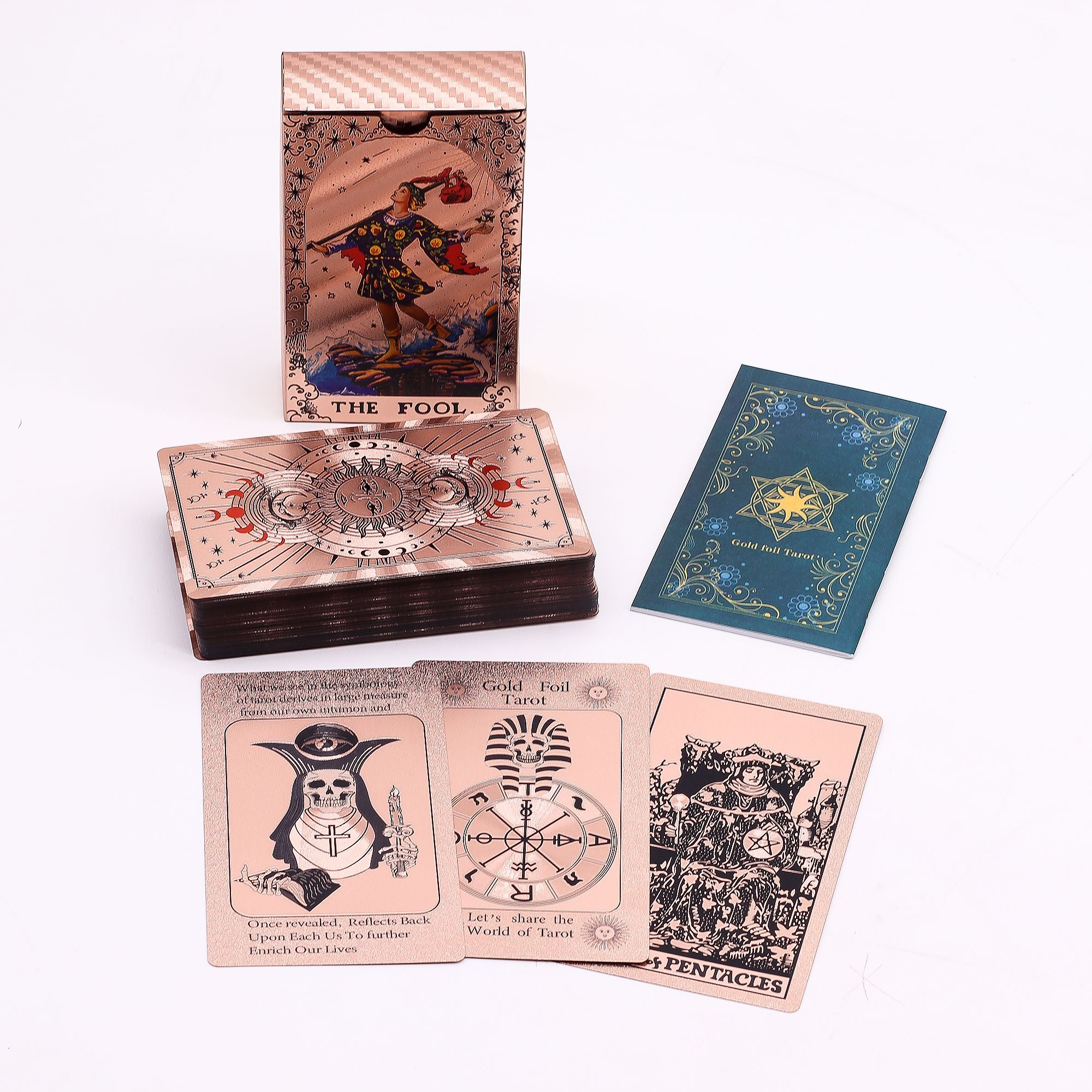 Tarot Phases de Lune – Dorure Or Rose – avec Livret