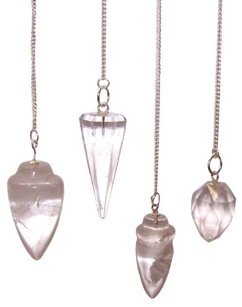 Pendule Divinatoire en Cristal de Roche