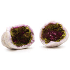 Géode en Calcite Colorée – Roche Rose – Or