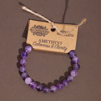 Bracelet Mala – Améthyste – Pierres Rondes