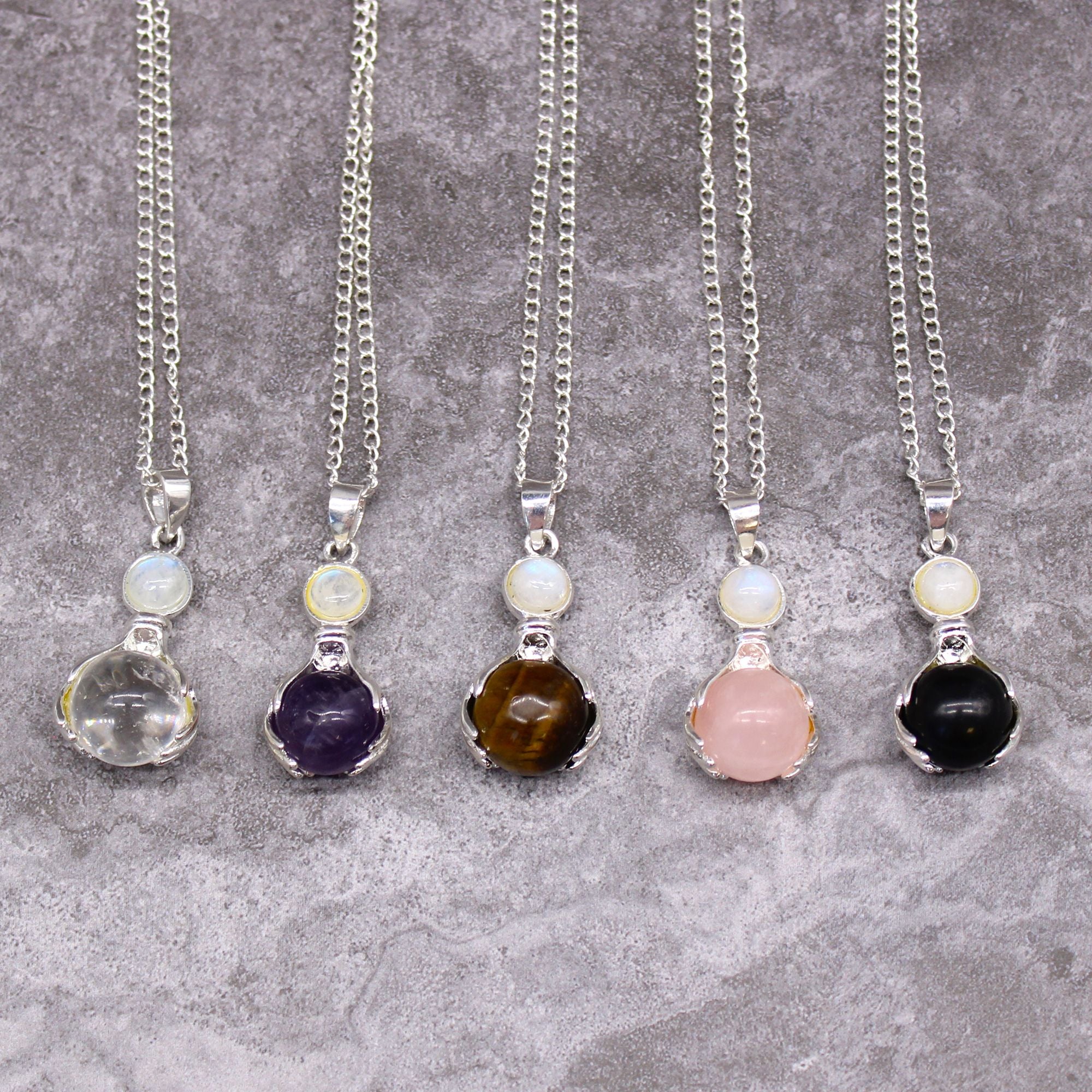 Pendentif Pointe – Agate Noire (Petit Format)