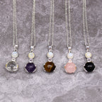 Pendentif Pointe – Quartz Rose (Petit Format)