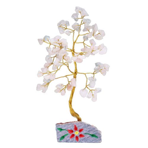 Arbre de Gemmes Indien – Quartz Rose – 80 Pierres