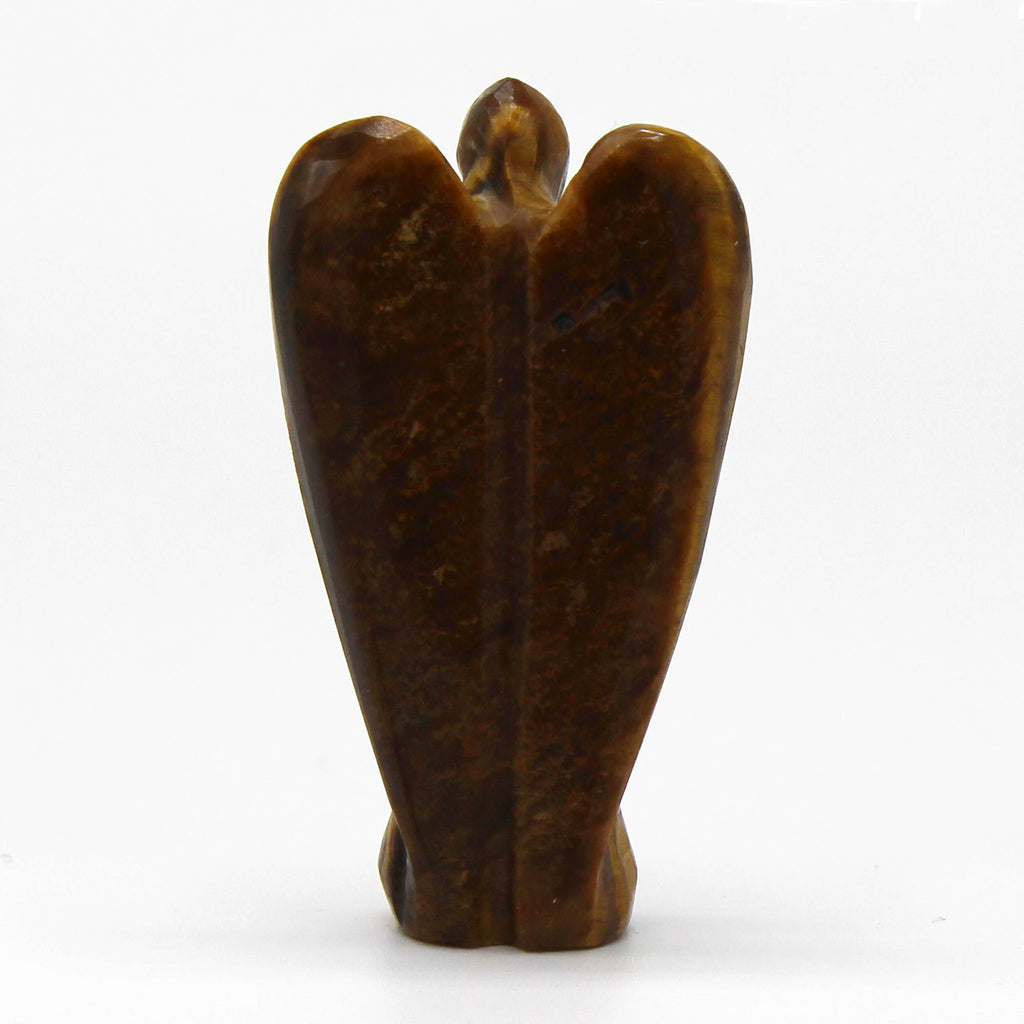 Ange en Gemme Sculpté – Œil de Tigre
