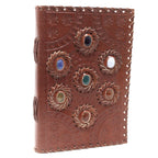 Carnet en Cuir – 7 Chakras – 22,5×15 cm