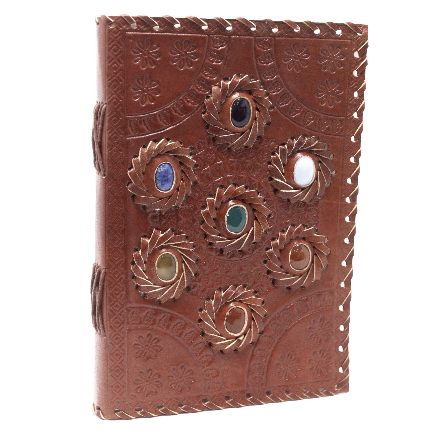 Carnet en Cuir – 7 Chakras – 22,5×15 cm