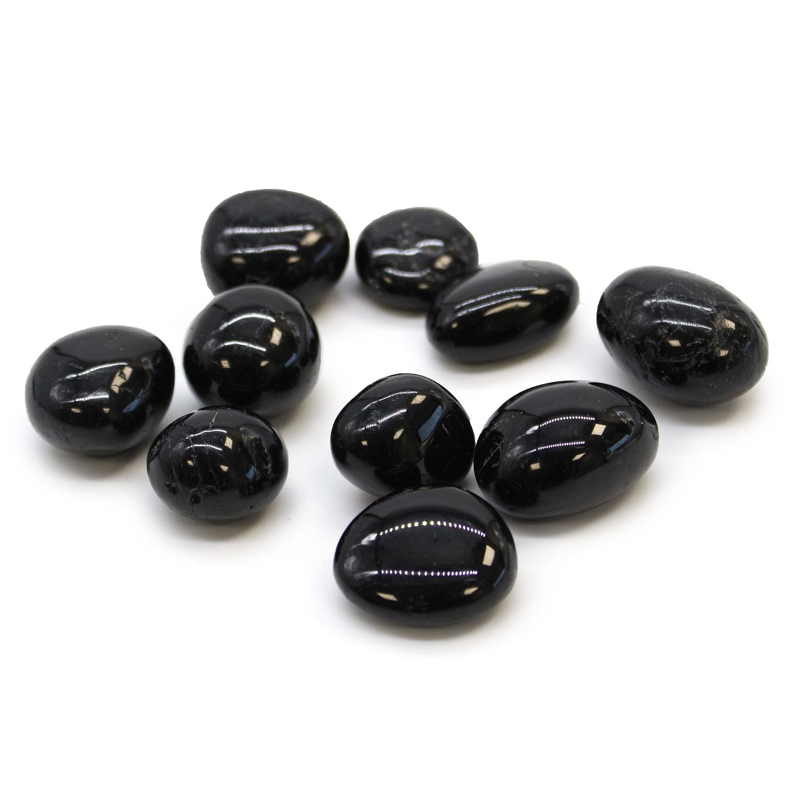 Sachet de 24 Grosses Pierres Roulées – Tourmaline Noire