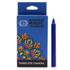 Bougies de Manifestation – Bleu Foncé – Chakra Troisième Œil (pack de 12)