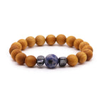 Bracelet Chakra de la Gorge – Cèdre & Sodalite