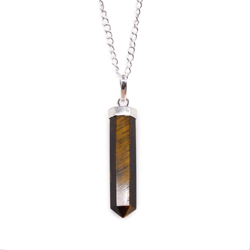 Pendentif Pointe – Œil de Tigre (Grand Format)