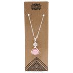 Pendentif Pointe – Quartz Rose (Petit Format)