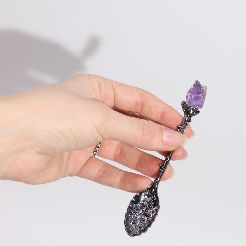 Set de 7 Cuillères Rituelles – Chakras – Finition Argent Foncé