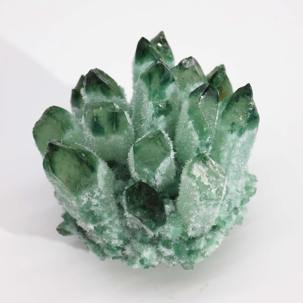 Cluster de Quartz Naturel – Quartz Vert Fantôme