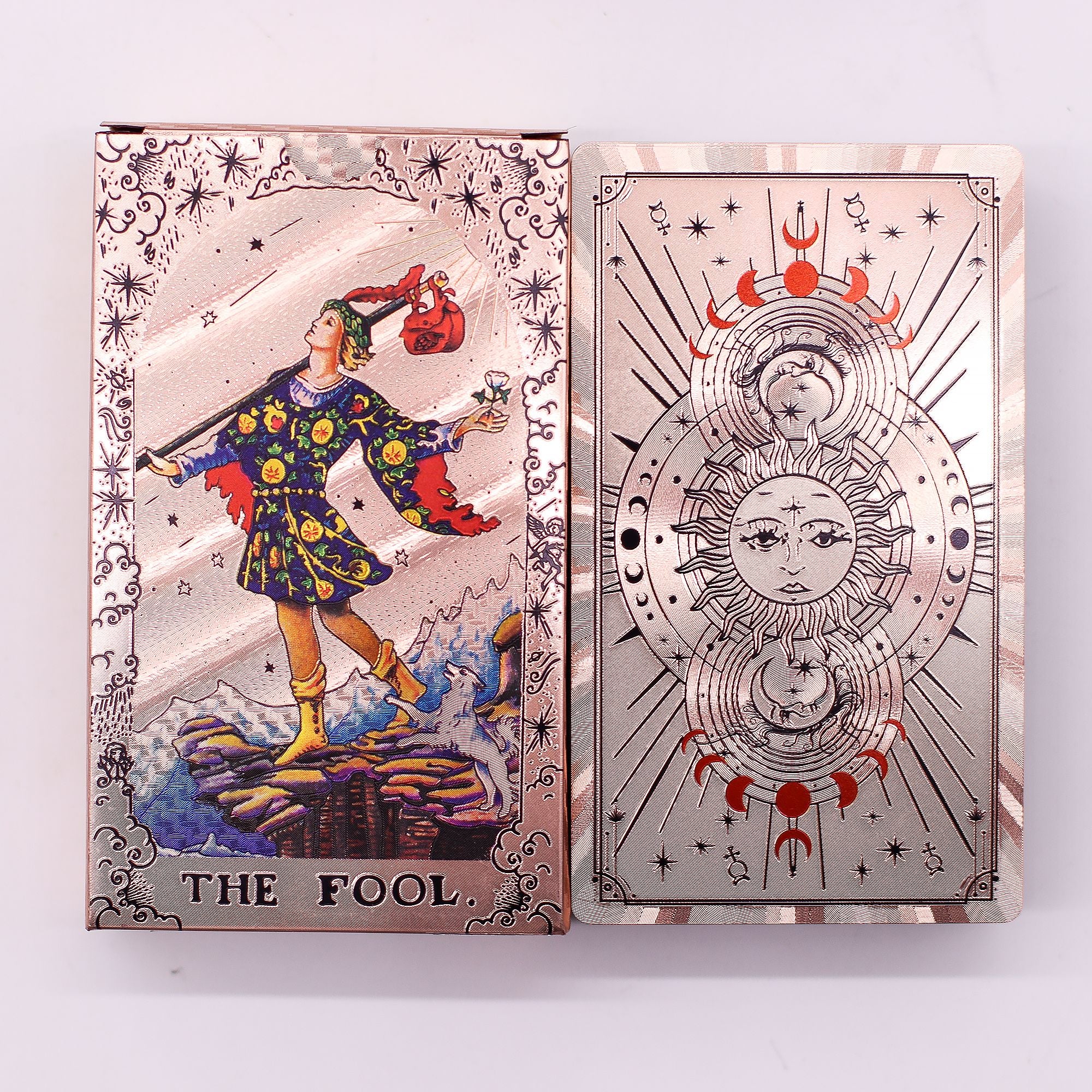 Tarot Phases de Lune – Dorure Or Rose – avec Livret