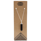 Pendentif Pointe – Agate Noire (Grand Format)