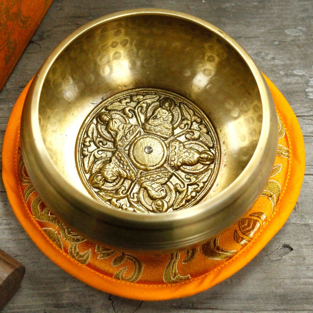 Coffret Bol Tibétain – Cinq Bouddhas – 10 cm