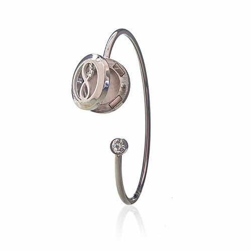 Bracelet Jonc Diffuseur d’Arômes – Infinite Love avec Pierre Sertie – 20 mm