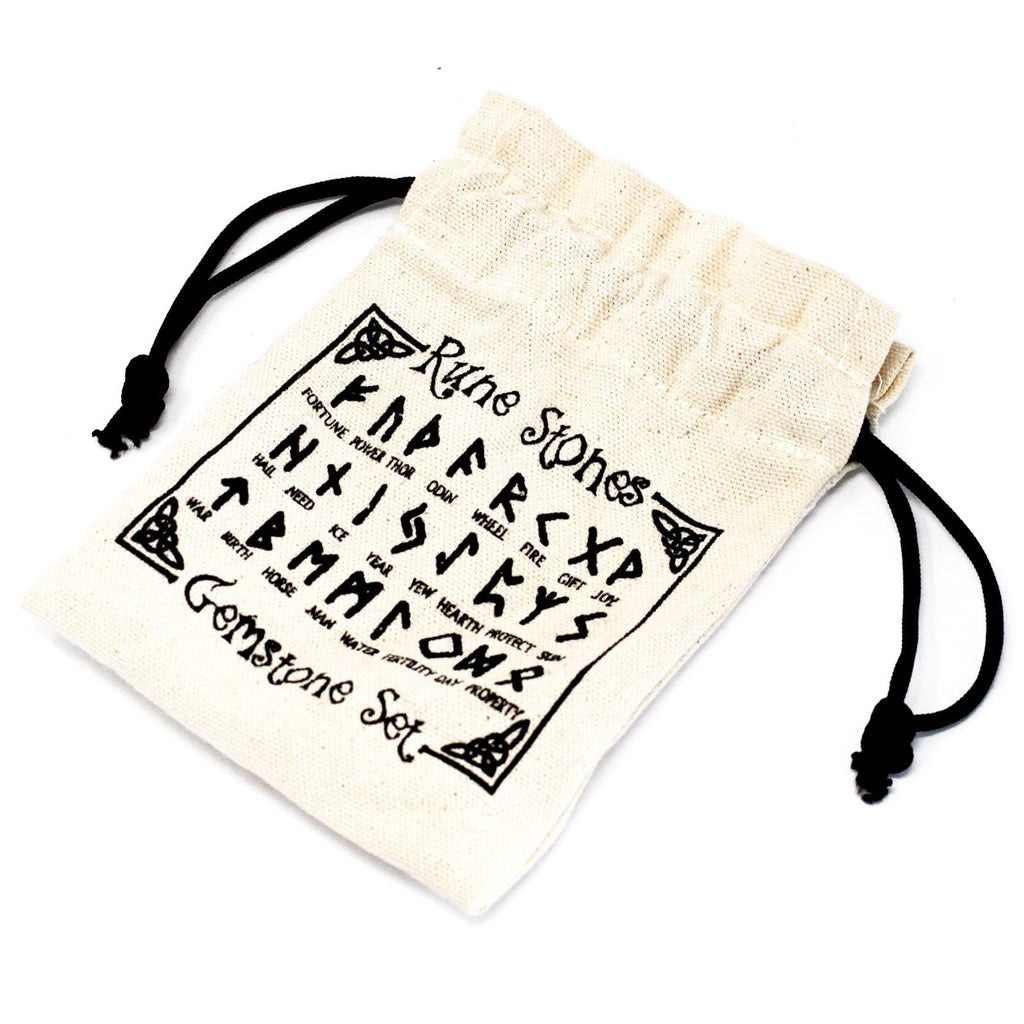 Runes Indiennes en Pochette – Agate Noire