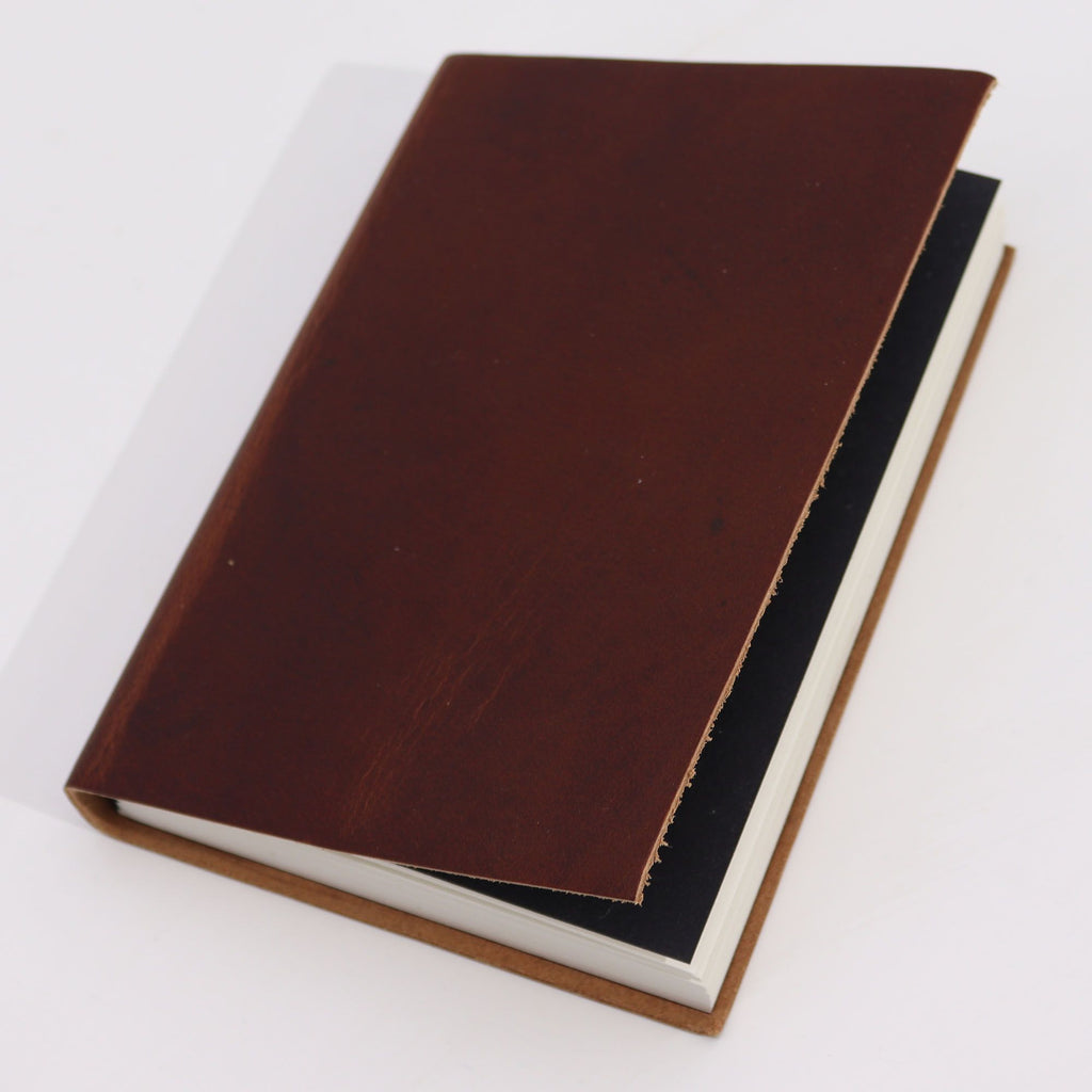 Carnet en Cuir – Tan Foncé – 100 pages lignées – 18×13 cm