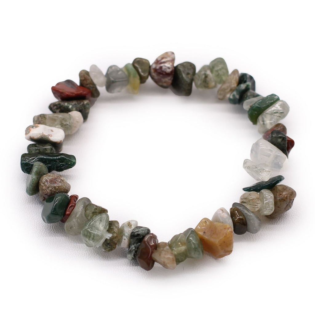 Bracelet Chipstone – Agate Mousse – Éclats Bruts