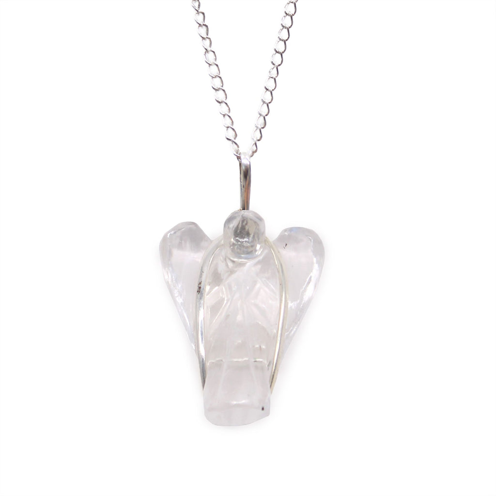 Pendentif Ange Gardien – Quartz Clair