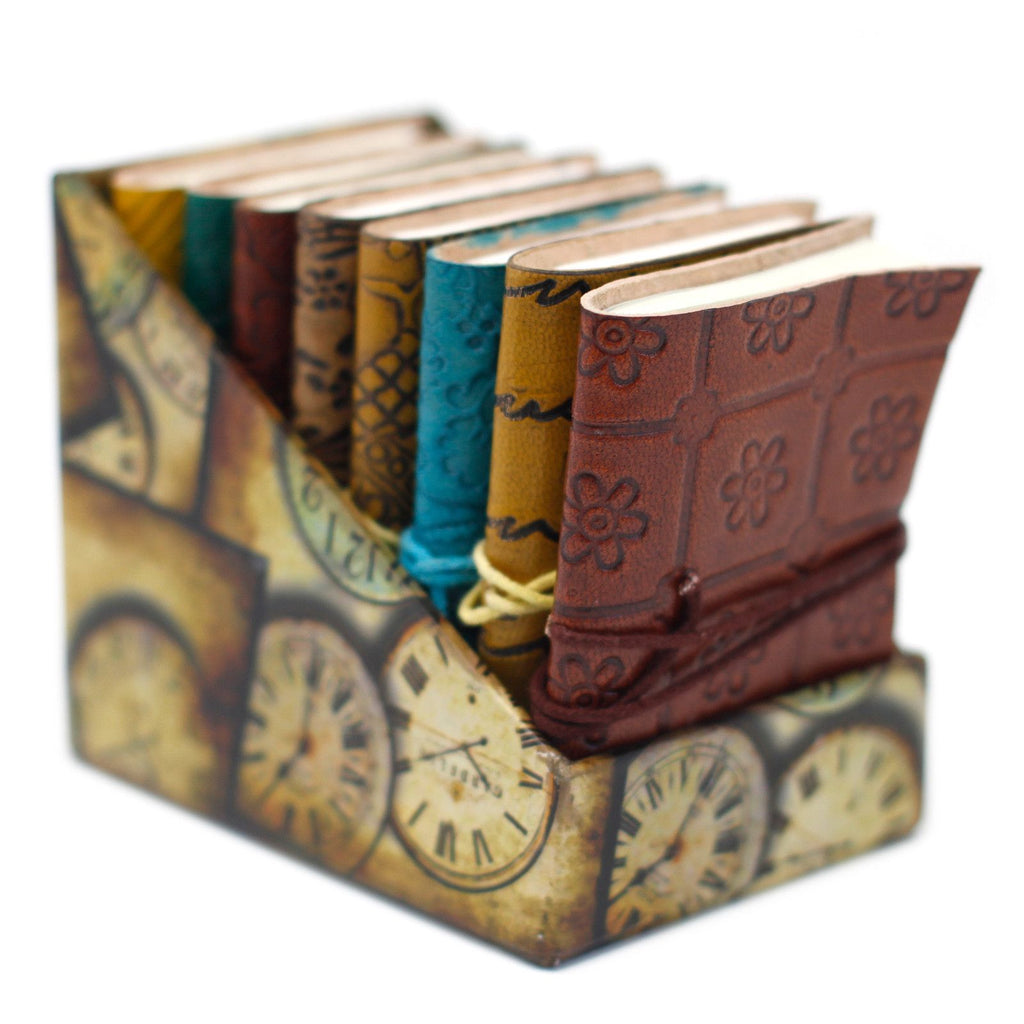 Mini Carnet en Cuir Assorti – 10×7,5 cm – 1 pièce